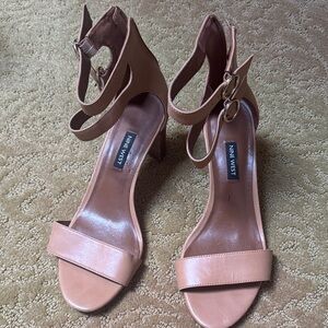 Nine West Brown Strappy Heels